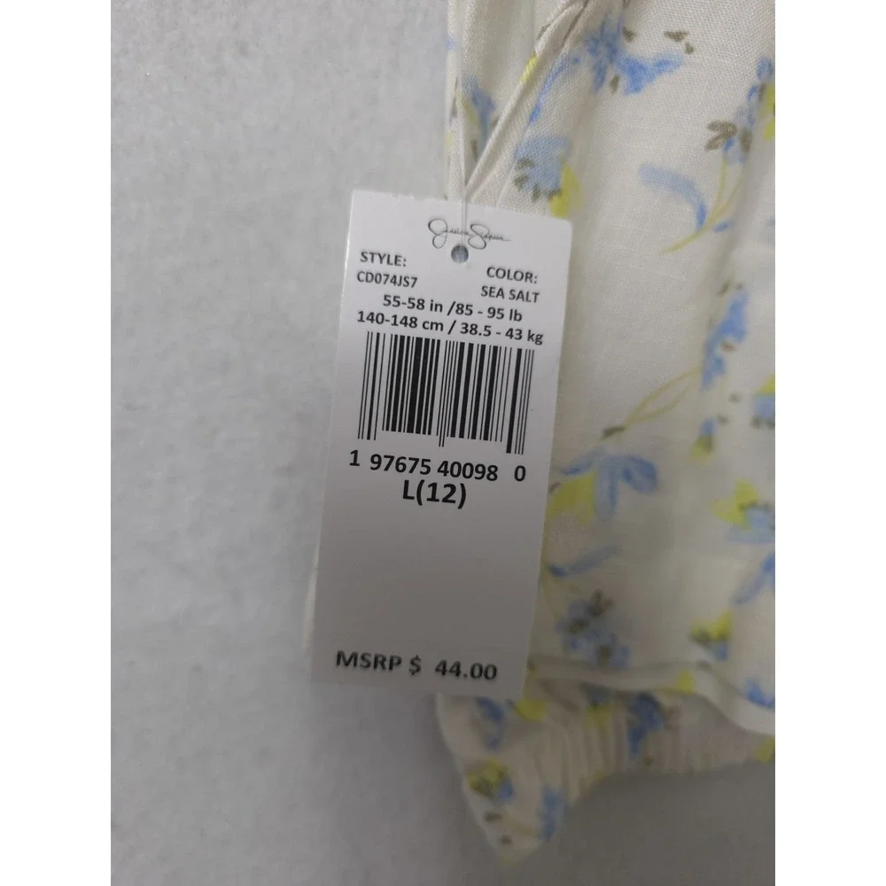 Jessica Simpson Girls Two Piece Shorts & Top Set Size 12 (L) Blue Yellow Floral‎